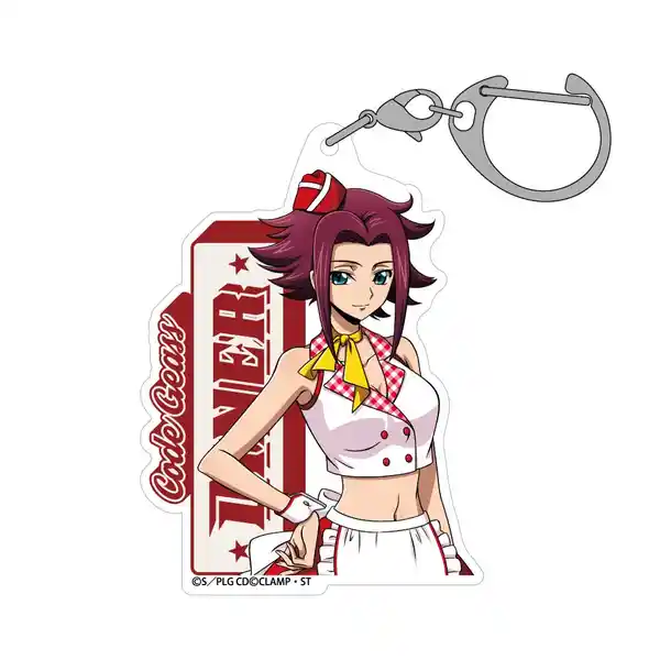 描き下ろし 紅月カレン アクリルマルチキーホルダー アメリカンダイナーVer.
