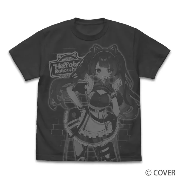 【イベント限定】ロボ子さん オールプリントTシャツ サイバーメイドカフェVer.