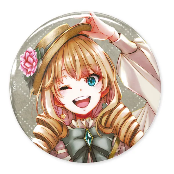 描き下ろし 藍原柚子 65mm缶バッジ アフタヌーンティーVer.
