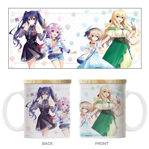 描き下ろし 超次元ゲイム ネプテューヌ フタ付きフルカラーマグカップ スイーツタイムVer.